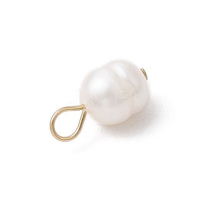 Natural Cultured Freshwater Pearl Rice Charms PALLOY-JF03921-02-1