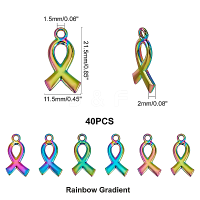40Pcs Alloy Pendants Enamel Settings FIND-PH0001-66-1