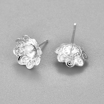304 Stainless Steel Ear Stud Components STAS-G187-19S-1