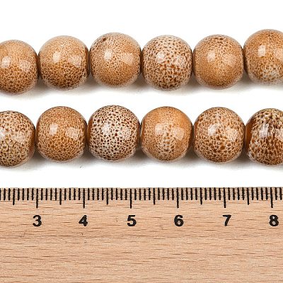 Handmade Fancy Antique Glazed Porcelain Ceramic Round Beads Strands PORC-L019-13mm-06-1