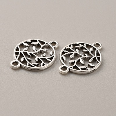 Tibetan Style Zinc Alloy Connector Charms FIND-WH0145-29AS-1