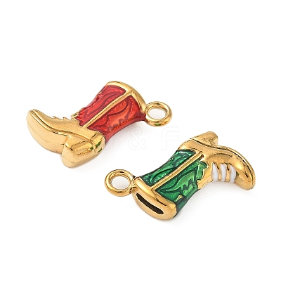 304 Stainless Steel Enamel Pendants STAS-I346-45G-03-1