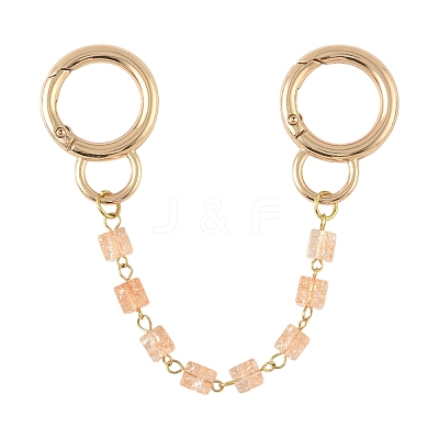 Glass Link Bag Extender Chains HJEW-YW00101-01-1