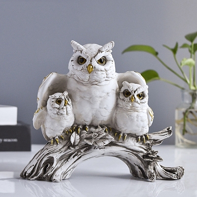 Resin Owl Figurines PW-WG19116-03-1