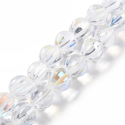 Transparent Glass Beads Strands GLAA-F114-02B-10-1