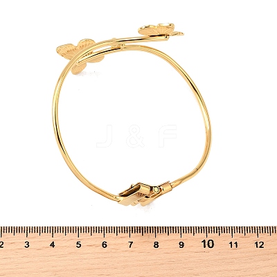304 Stainless Steel Hinged Bangles for Women BJEW-Z109-01G-01-1