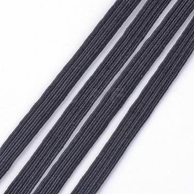 1/2 inch Flat Braided Elastic Rope Cord EC-R030-12mm-02-1