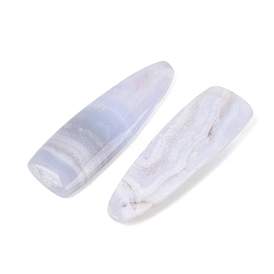 Natural Blue Lace Agate Pendants G-K381-21B-1