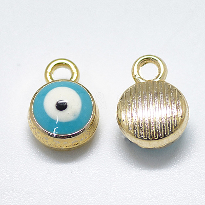 Light Gold Plated Alloy Charms X-ENAM-S117-27A-1
