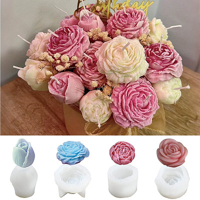 4Pcs 4 Styles DIY Candle Silicone Molds SIMO-FS0001-03-1
