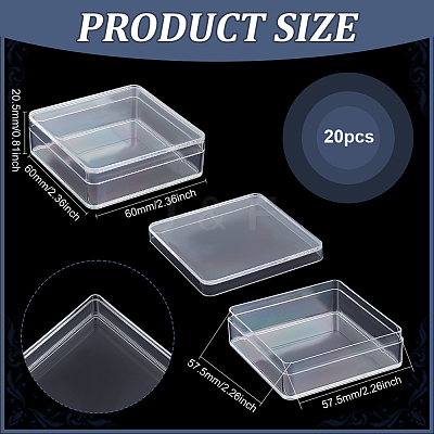 Square Acrylic Storage Boxes LS-CON-WH0125-10A-1