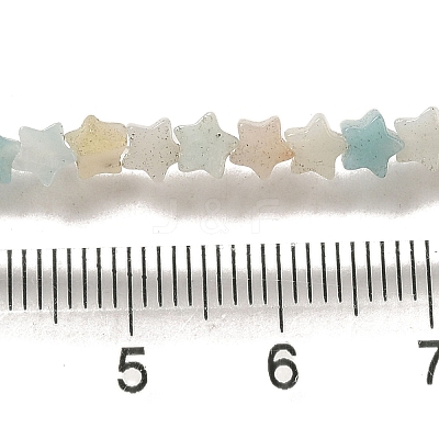 Natural Flower Amazonite Beads Strands G-G085-B09-01-1