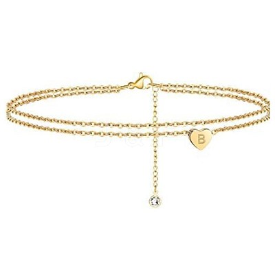 Heart Brass with Crystal Rhinestone Anklets FS-WGC43DA-19-1