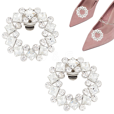 AHADEMAKER 2Pcs Detachable Flower Shoe Decoration AJEW-GA0004-28-1