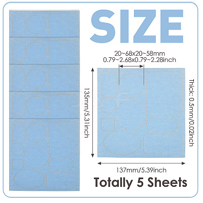 5 Sheets Denim Self-adhesive Patches PATC-TA0001-61A-1