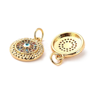 Brass Micro Pave Cubic Zirconia Pendants S-ZIRC-P092-010G-02-1