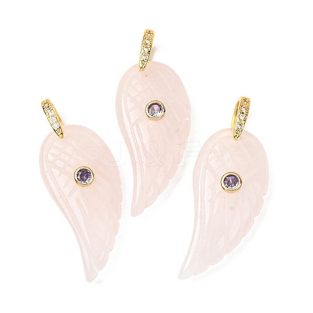 Natural Rose Quartz Pendants GG-CBA51ED-02G-08-1