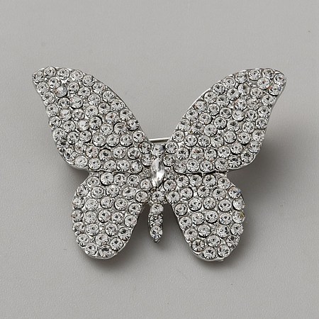 Butterfly Alloy Brooches for Backpack Clothes JEWB-WH0051-002P-1