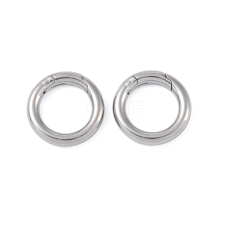 Non-Tarnish 304 Stainless Steel Spring Rings Clasp STAS-B061-01P-1