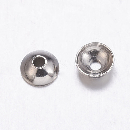 Tarnish Resistant 304 Stainless Steel Bead Caps X-STAS-E139-B-03-1