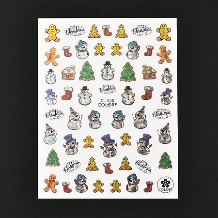 Christmas Theme Self Adhesive Nail Art Stickers MRMJ-A003-01H-1