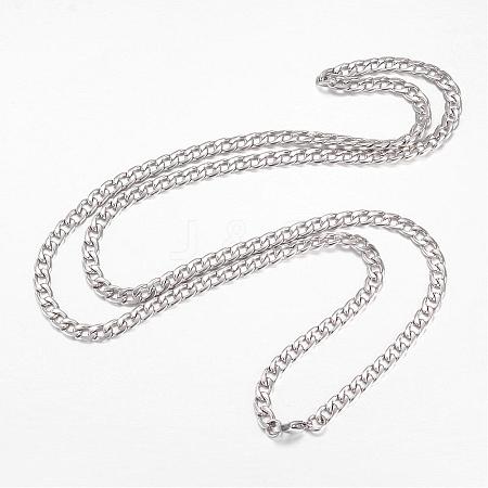 304 Stainless Steel Necklaces NJEW-D275-P-1