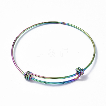 Ion Plating(IP) Adjustable 304 Stainless Steel Bangles Making MAK-F286-01MC-1