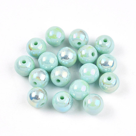 Electroplate Pearlized Glass Pearl Beads EGLA-T021-14B-05-1