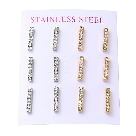 PVD Vacuum Plating 304 Stainless Steel Stud Earring EJEW-C099-08GP-1