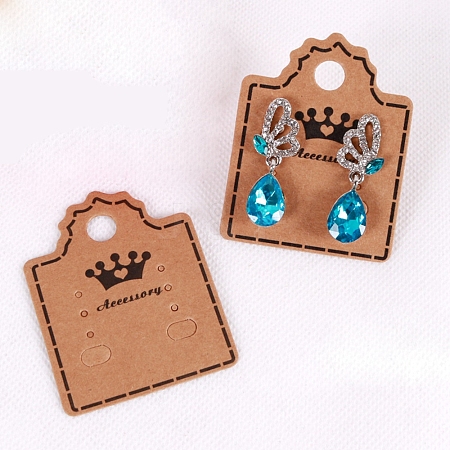 Kraft Paper Earring Display Cards LS-CDIS-D005-06-1