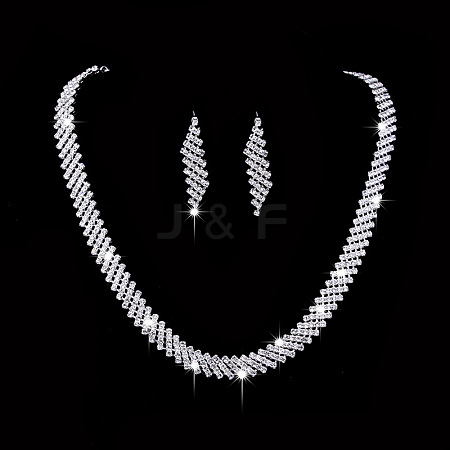 Brass Crystal Rhinestone Jewelry Sets FS-WGCC0E6-02-1