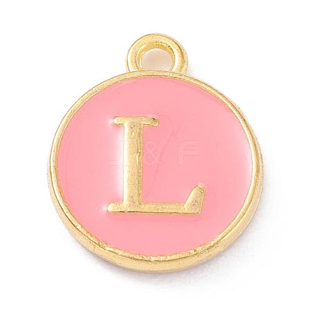 Golden Plated Alloy Enamel Charms ENAM-Q437-14L-1