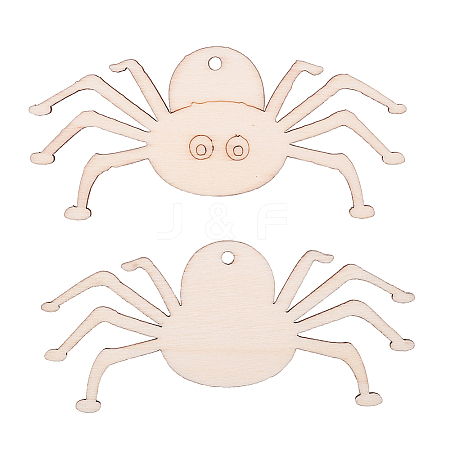 Spider Shape Halloween Blank Wooden Cutouts Ornaments WOOD-L010-02-1