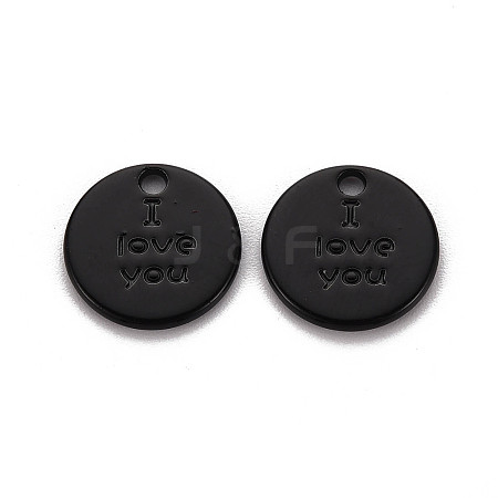 Spray Painted Alloy Charms for Valentine's Day PALLOY-Q433-027J-RS-1