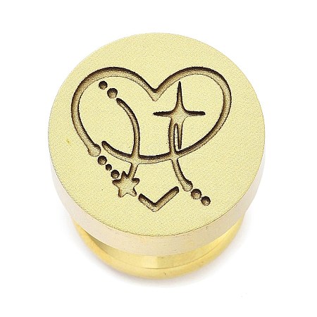 Constellation Golden Tone Wax Seal Brass Stamp Heads STAM-P002-02G-08-1