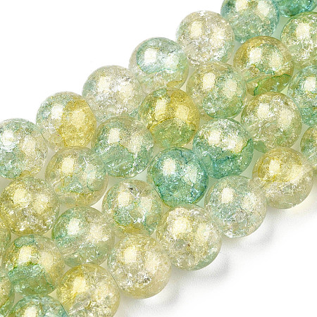 Baking Painted Crackle Glass Bead Strands X1-DGLA-R053-03F-1