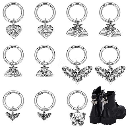 12Pcs 6 Style Alloy Pendant Decorations HJEW-GA00036-1