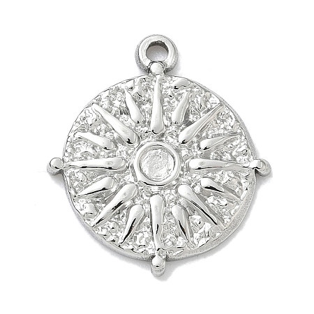 304 Stainless Steel Pendant Cabochon Settings STAS-G361-05P-1