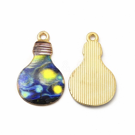 Alloy Printed Pendants PALLOY-D581-02H-1