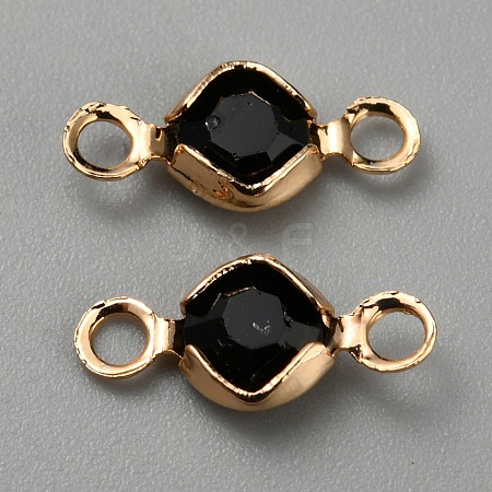 Brass Rhinestone Connector Charms LS-RB-WH0001-08D-1