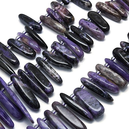 Natural Charoite Beads Strands G-G106-J05-01-1