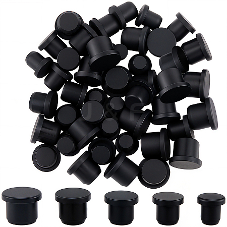 50Pcs 5 Styles Silicone Hole Plugs AJEW-GF0011-62B-1