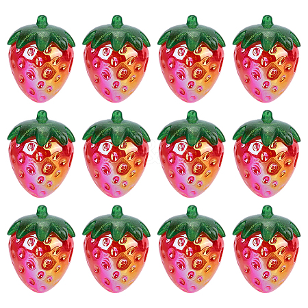 30Pcs Electroplate Opaque Acrylic Pendants PACR-SC0001-10-1