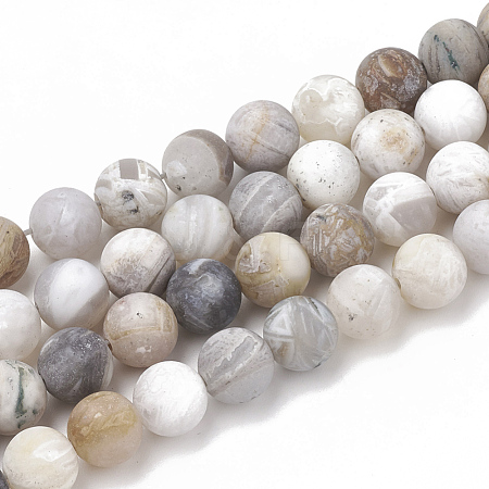 Natural Bamboo Leaf Agate Beads Strands X-G-T106-026-1