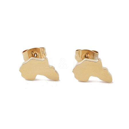 PVD Vacuum Plating 304 Stainless Steel Stud Earrings for Women X-EJEW-A048-07G-1