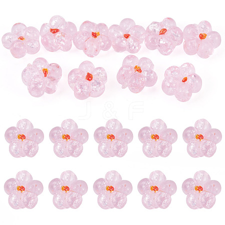 10Pcs Transparent Handmade Bumpy Lampwork Beads LAMP-TADJ0001-48E-1