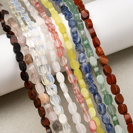 Natural & Synthetic Mixed Gemstone Beads Strands G-M420-H-03-1
