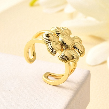 Brass Cuff Rings for Women RJEW-Q008-08G-1