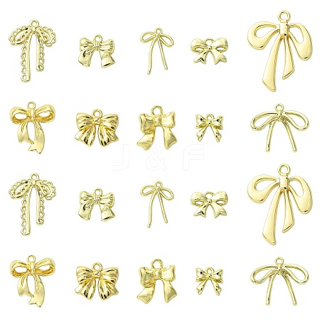 40Pcs 10 Styles Rack Plating Alloy Pendants FIND-CJ0003-93-1