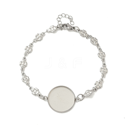 304 Stainless Steel Link Chain Bracelet Making STAS-K252-20C-P-1